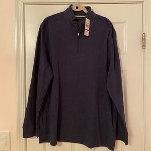 Axist men’s long sleeve mock zip up top XXL NWT